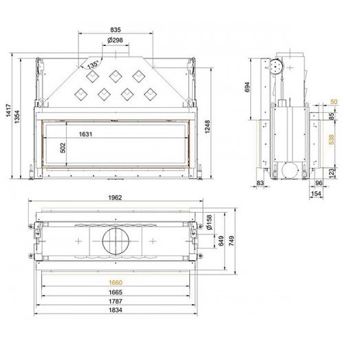 Каминная топка Brunner Architecture 53/166 Tunnel