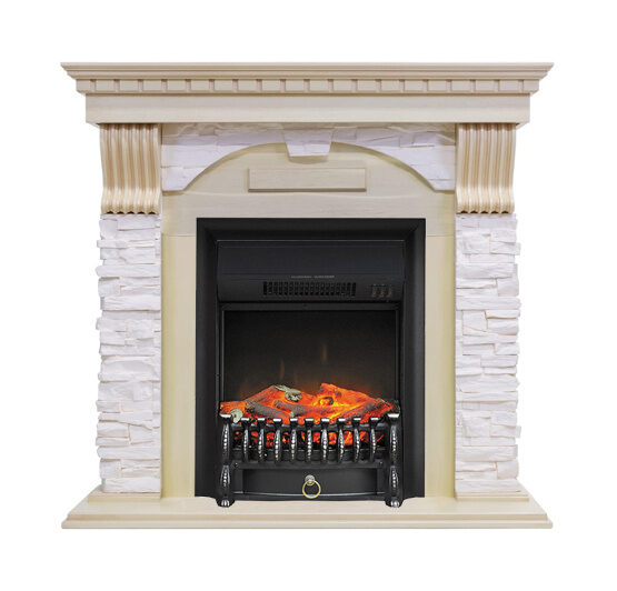 Портал Dublin арочный сланец крем под классические очаги