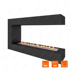 Биокамин торцевой SteelHeat GRAND 1200 (Стандарт)