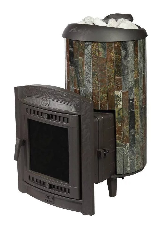 Банная печь Атмосфера XL в ламелях Жадеит