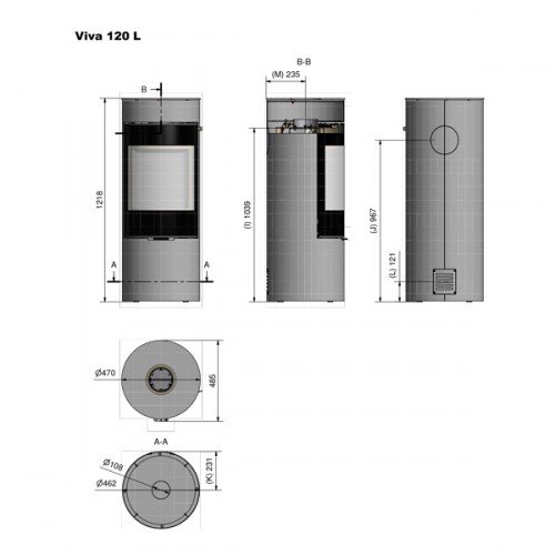 Печь-камин Rais Viva L 120 Classic