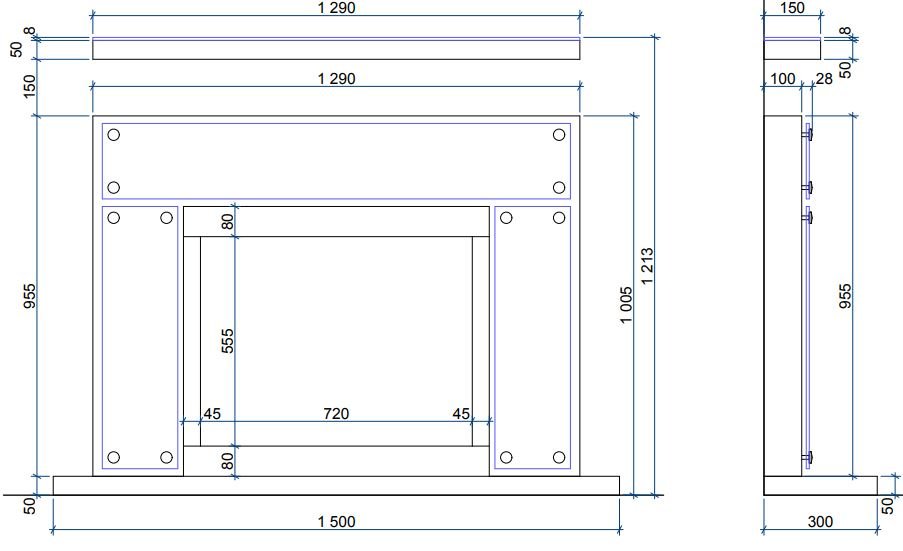 Каминная облицовка Sunhill Nemo