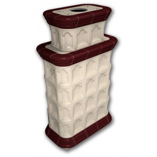 Каминная облицовка КимрПечь Истра центральная двухъярусная Вишня