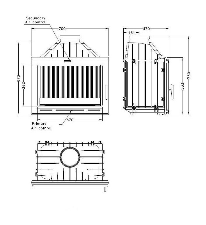Каминная топка Hergom H03/70 Plane