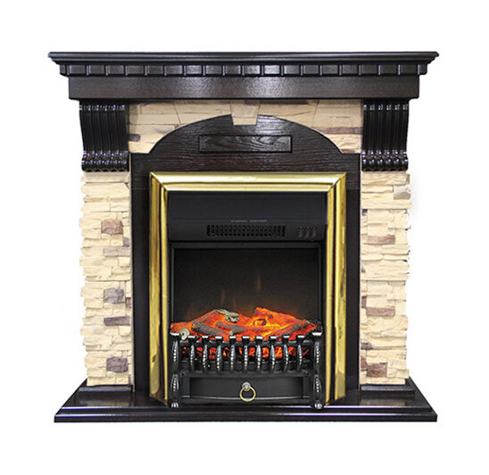 Портал Dublin угловой арочный сланец под очаги Fobos / Majestic FX