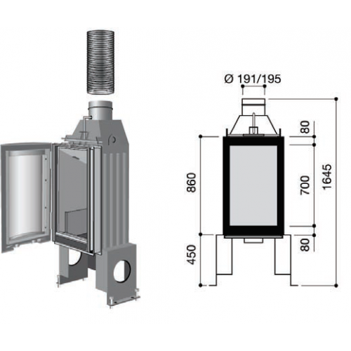 Камин дровяной Focus Pictofocus 860