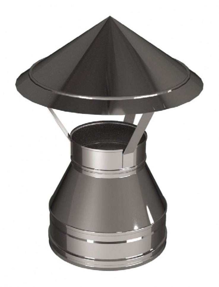 Зонт D200/400, изоляция 100 мм, AISI 321/304 (Вулкан)