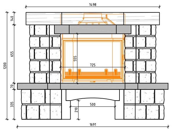 Каминная облицовка Sunhill Nantes