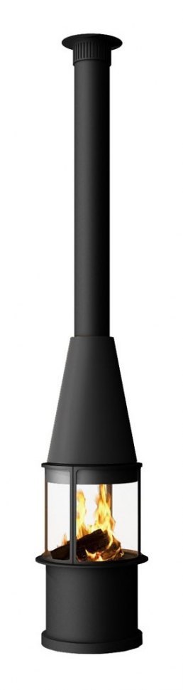 Камин ARLET CENTRAL, подвесной, высокое стекло, чёрный (Traforart)