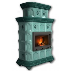 Каминная облицовка КимрПечь Истра центральная двухъярусная Волна