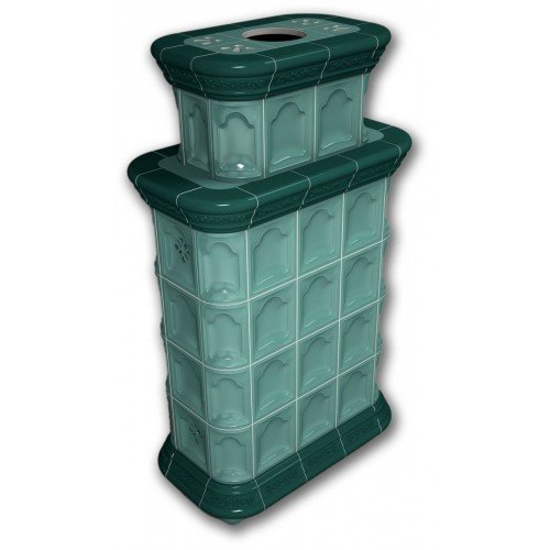 Каминная облицовка КимрПечь Истра центральная двухъярусная Волна