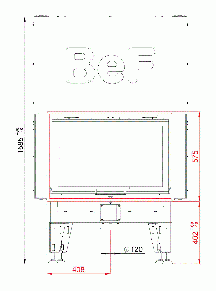 Каминная топка BeF Therm V 8