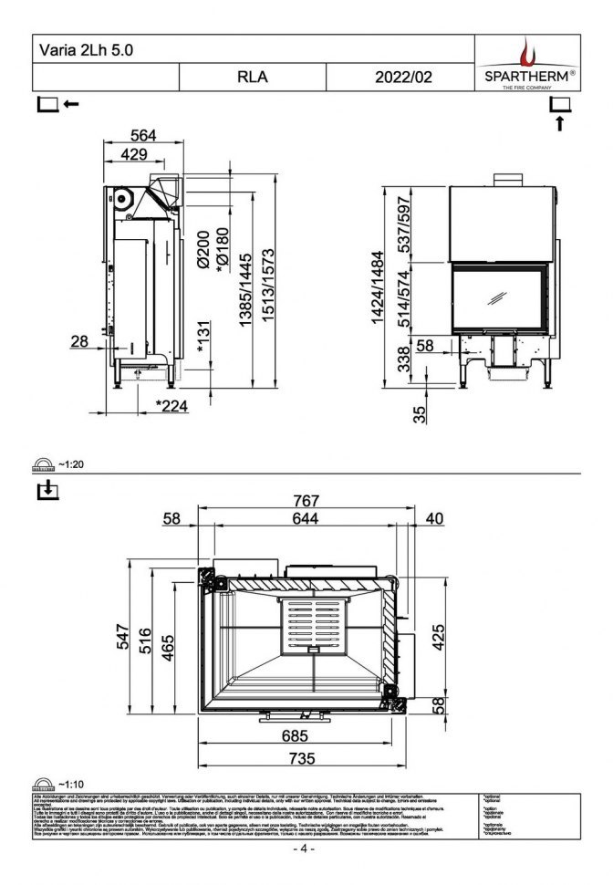 Каминная топка Spartherm Varia 2Lh 4S