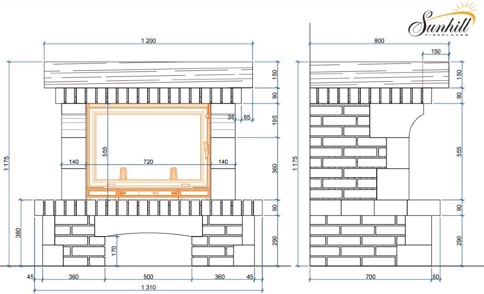 Каминная облицовка Sunhill Florenville