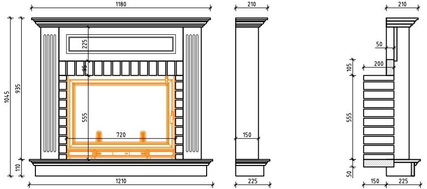 Каминная облицовка Sunhill Leeds