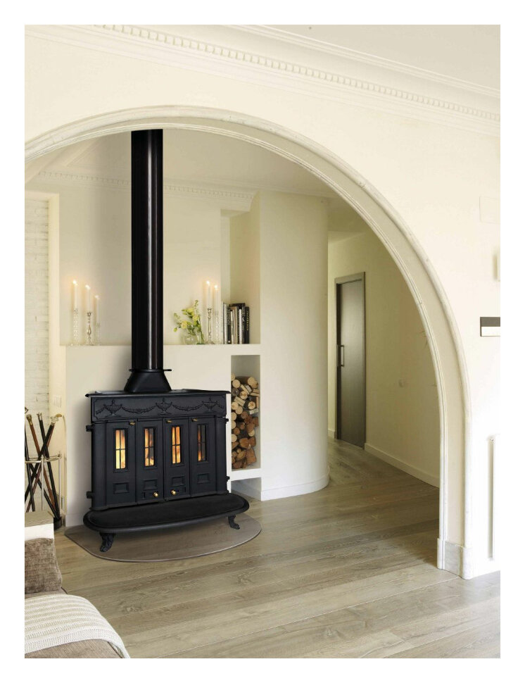 Чугунная печь камин Hergom Franklin 82