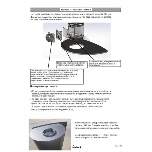 Камин дровяной Focus Stofocus 2