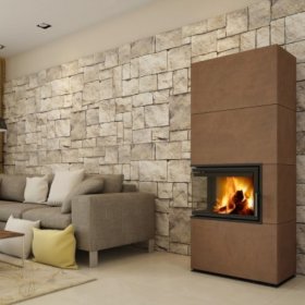 Изразцовая печь-камин Hein Solid L Akum керамика