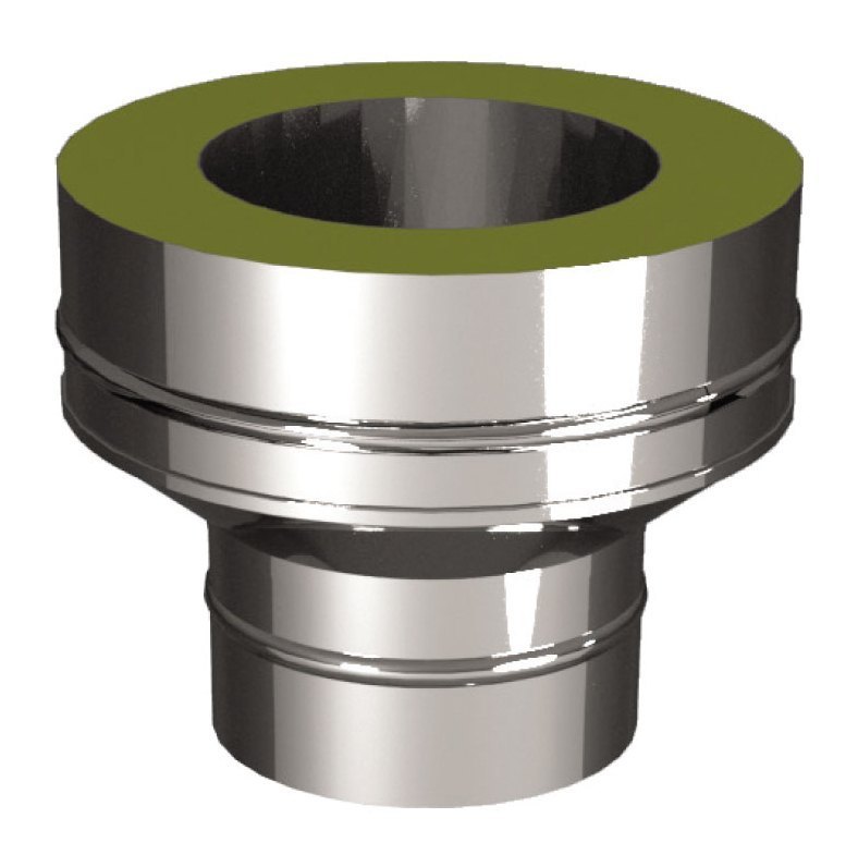 Переходник моно-термо (на конус) с D130 на D130/330, изоляция 100 мм, AISI 321/304 (Вулкан)