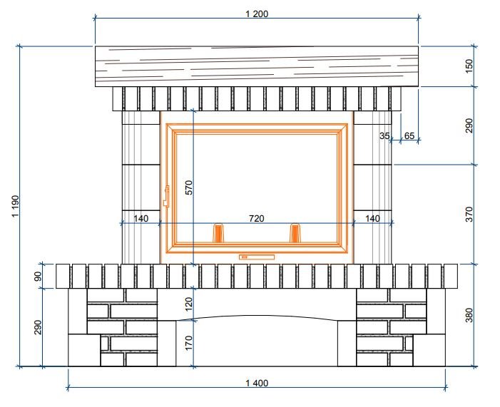 Каминная облицовка Sunhill Brussels