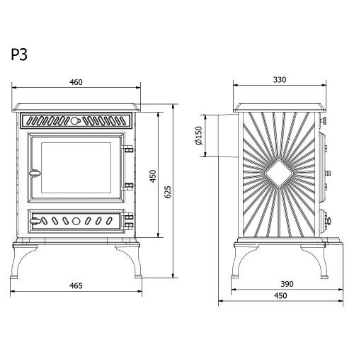 Печь-камин Kaw-Met P3 EKO