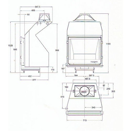 Каминная топка Hergom H03/80 Classic с бойлером