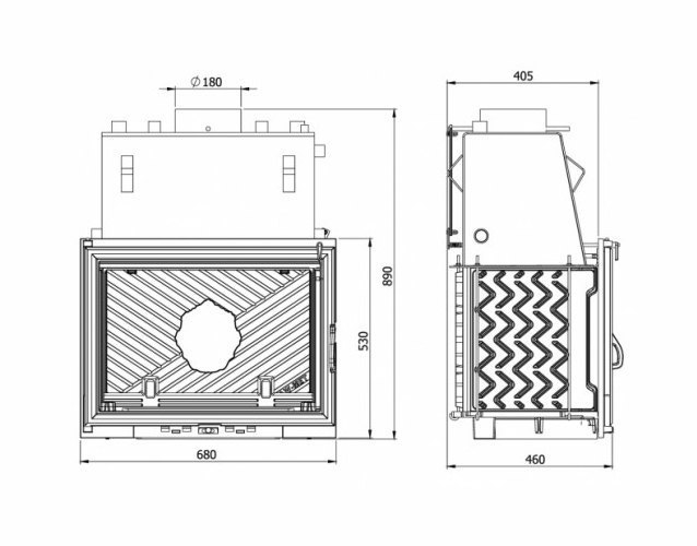 Каминная топка Kaw-Met W1CO