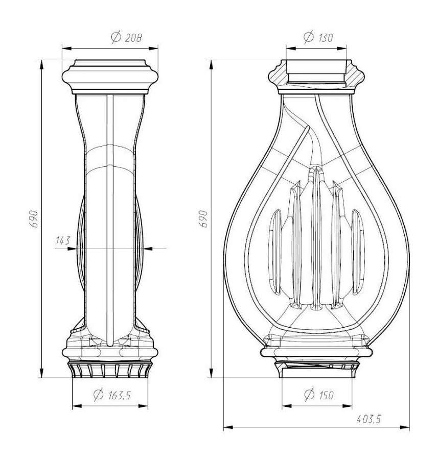 Конвектор «Лира» для Маэстро 150м-130м черный