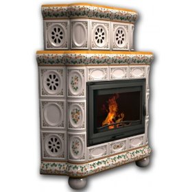 Каминная облицовка КимрПечь Медальон угловая двухъярусная Физалис