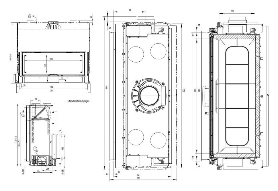 Каминная топка Austroflamm 120х45 S