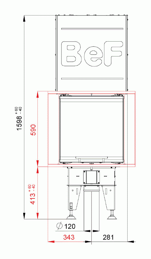 Каминная топка BeF Therm V 8 U
