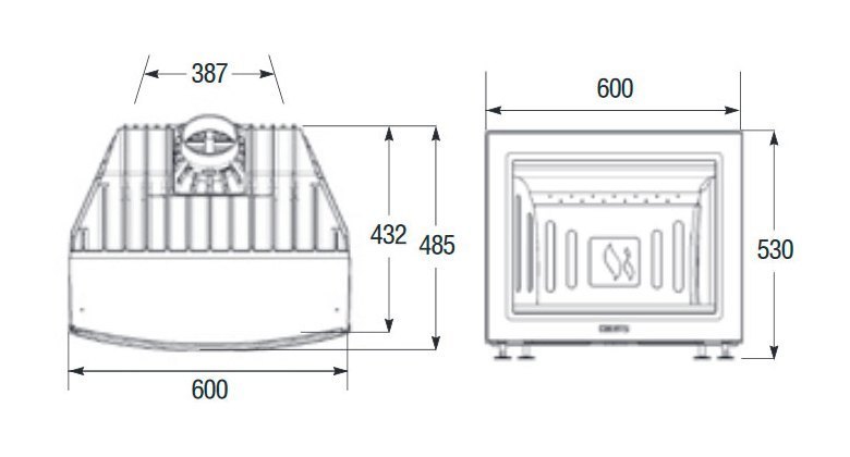 Каминная топка Keddy SK 2002 SG + TWO SIDES