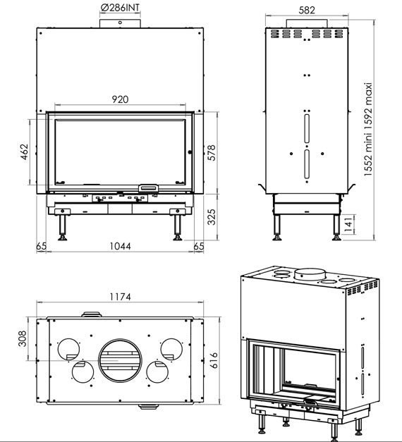 Каминная топка Chazelles DESIGN DDF1200