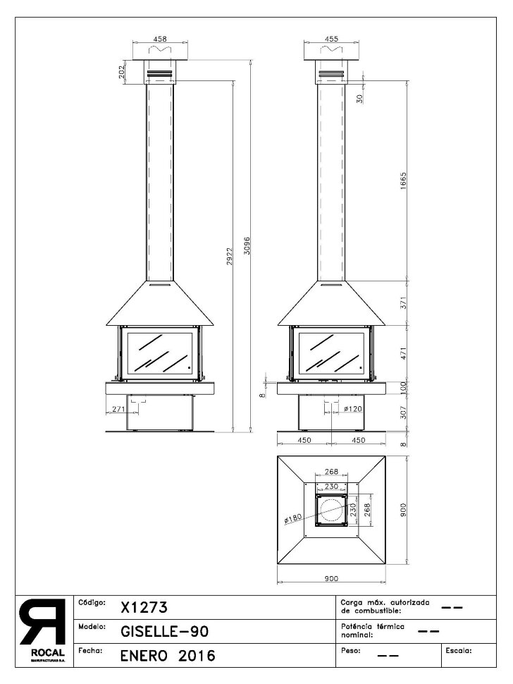 Камин Rocal Giselle 90