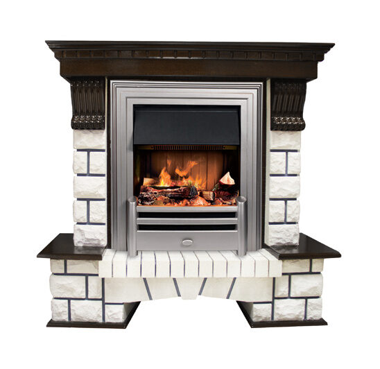 Портал Pierre Luxe (классика Opti-Myst и Optiflame) белый