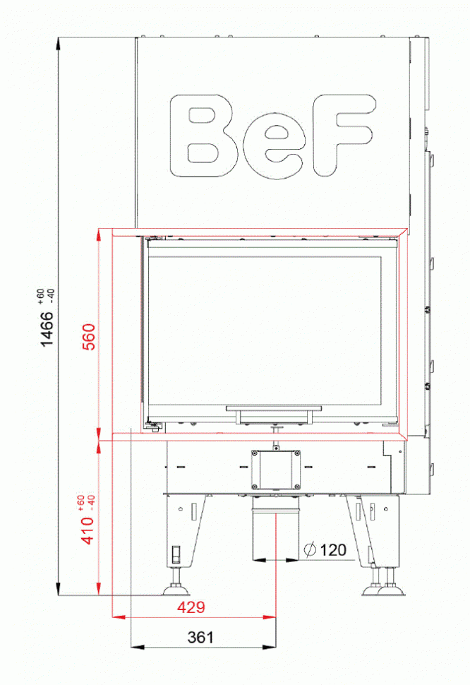 Каминная топка BeF Aquatic WH V 80 CP/CL