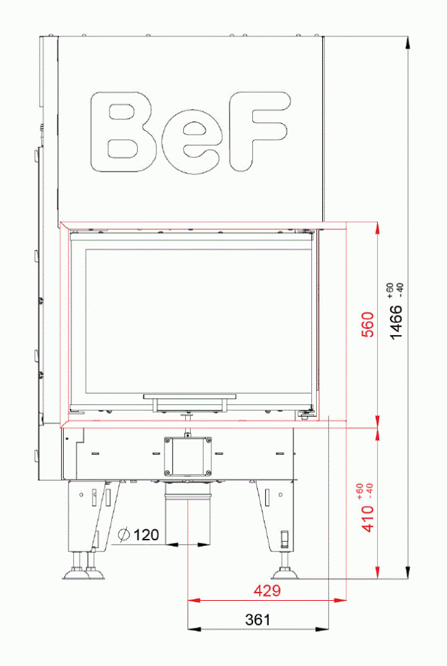 Каминная топка BeF Aquatic WH V 80 CP/CL