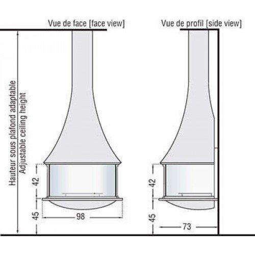 Камин JC Bordelet Zelia 908 пристенный