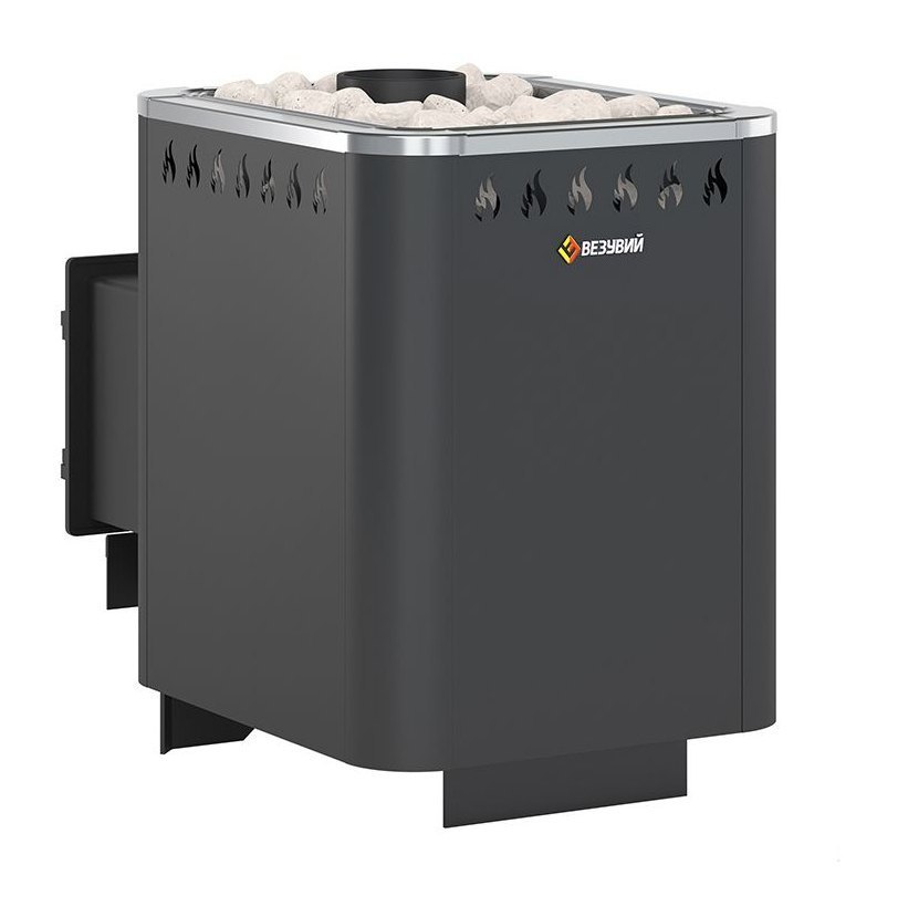 Дровяная печь для бани Везувий Русичъ АНТРАЦИТ 12 (ДТ-3С) 2022