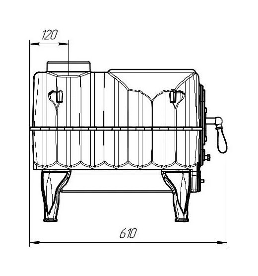 Чугунная дровяная печь-камин Тайга PRO