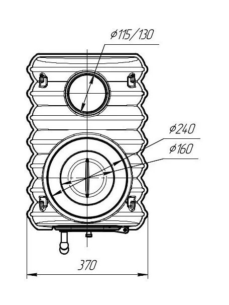 Чугунная дровяная печь-камин Тайга PRO