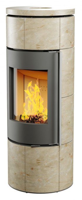 Печь-камин Астов R1.0 L К MAX Крема Беж