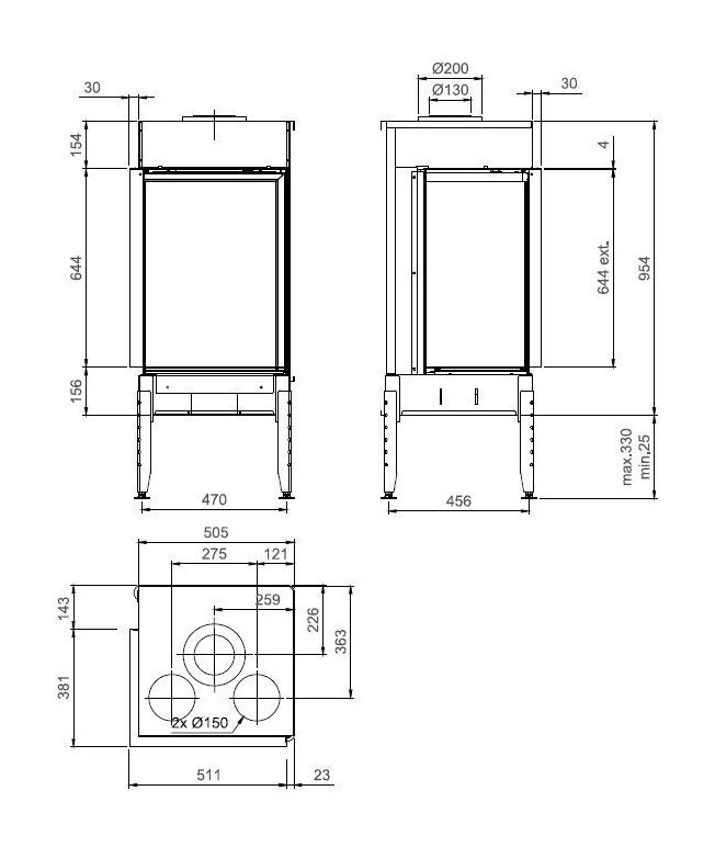 Газовый камин Тру Вижен 550 CR/CL / True Vision 550 CR/CL gas