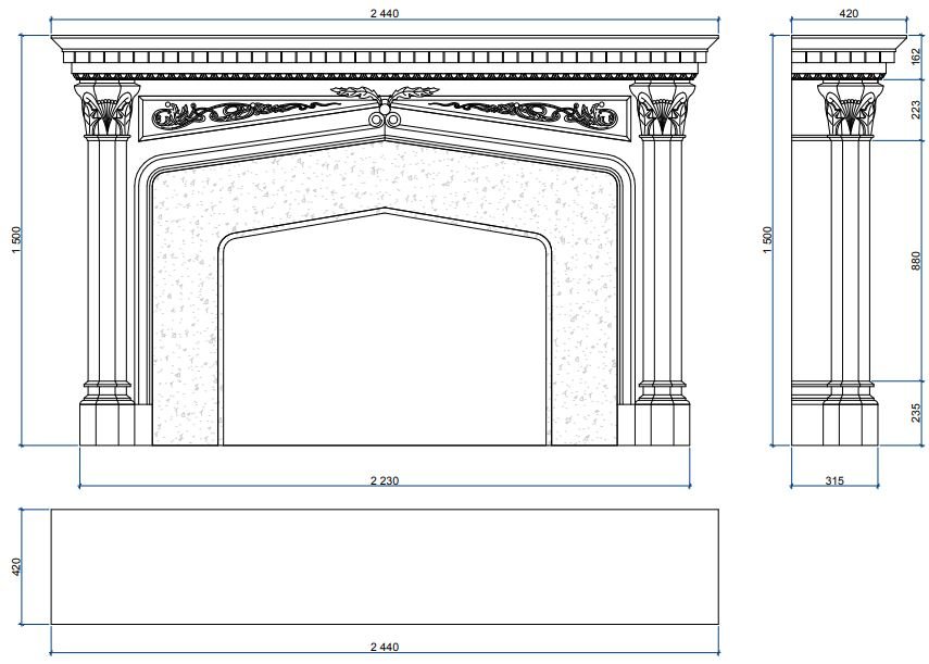 Каминная облицовка Sunhill Premier
