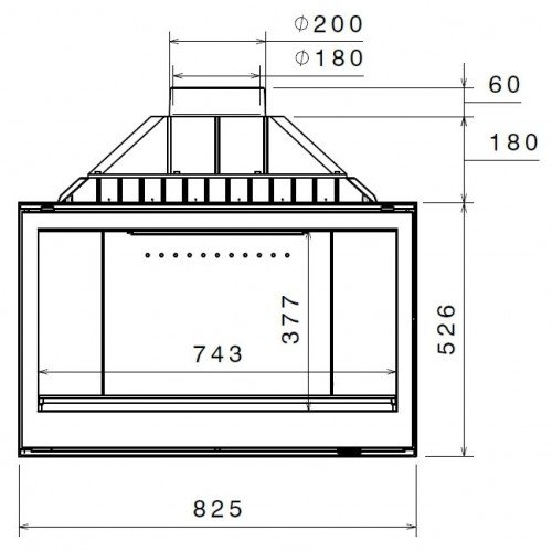 Каминная топка Liseo LCI 9 GFLR (два боковых стекла) (L9 RL)