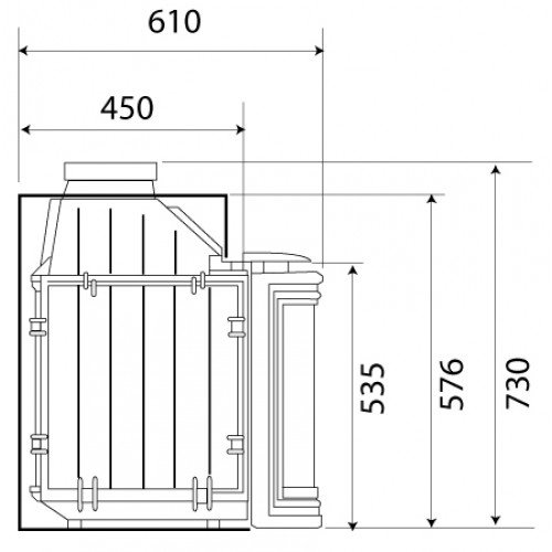 Каминная топка Hergom H03/70 Prismatic