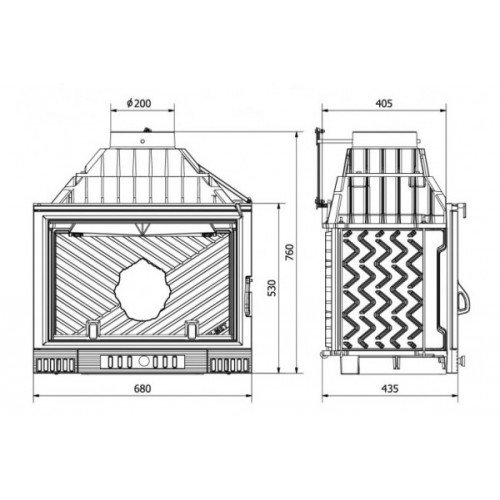 Каминная топка Kaw-Met W2