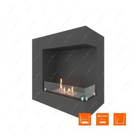 Биокамин угловой SteelHeat GRAND 600 правый (Стекло)