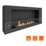 Биокамин SteelHeat WALL LONG 1200 черный (Стекло)