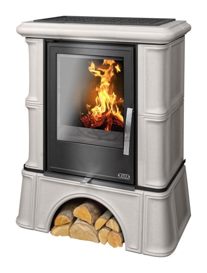 Кафельная печь-камин ABX Bavaria KI (кафельный цоколь) с допуском воздуха